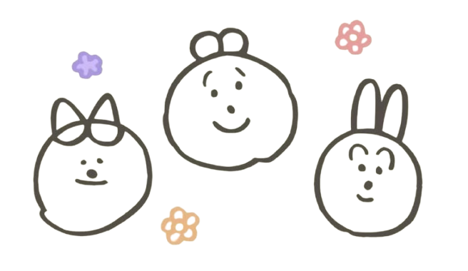 a doodle of Chiikawa and friends